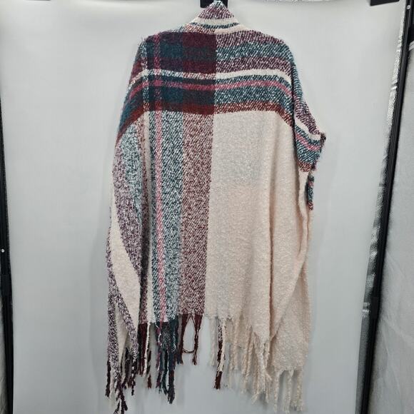 Torrid Sweater Plaid Wrap New Cozy Warm - Picture 7 of 8